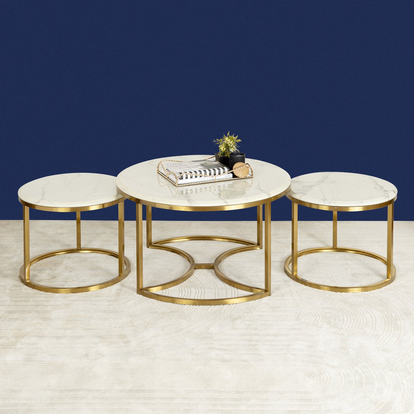 Opal Orb Coffee table Set of 3