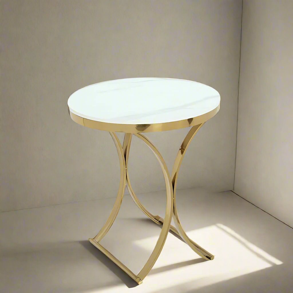 Infinity Round Duo Table With Marble Top